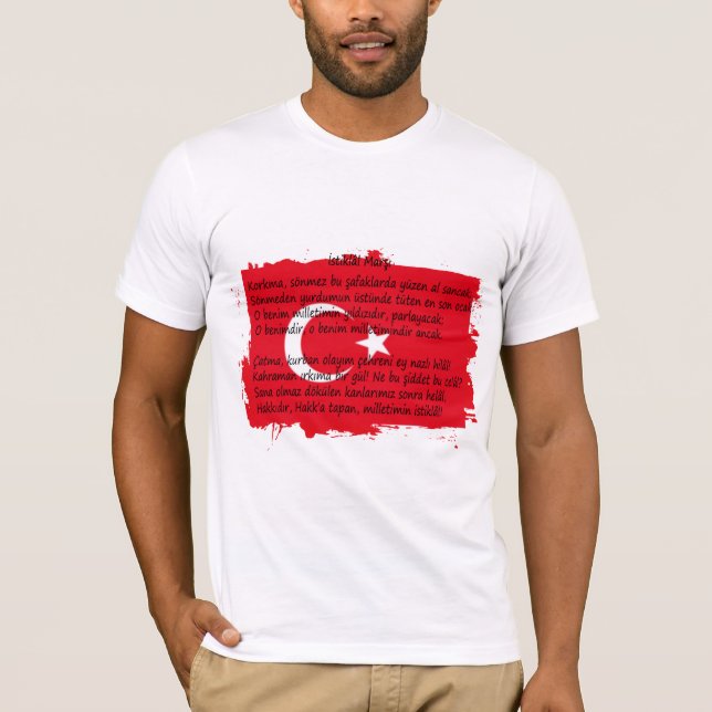 Turkiet - İstiklâl Marşı T-shirt (Framsida)