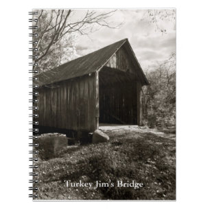 Turkiet Jim;s Covered Bridge Spiral Notebook Anteckningsbok