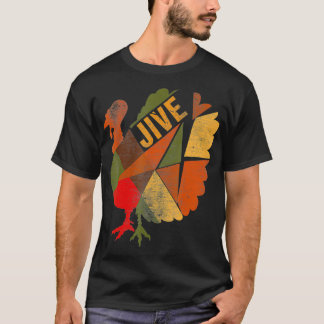 Turkiet Jive Thanksgiving Turkey Patchwork Feast D T Shirt