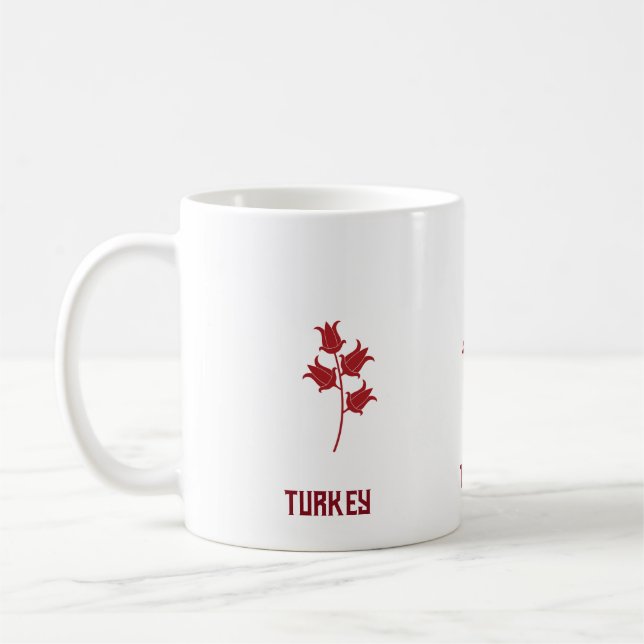 Turkiet Kaffe Mugg med tulpaner (Vänster)