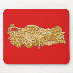 Turkiet karta Mousepad Musmatta