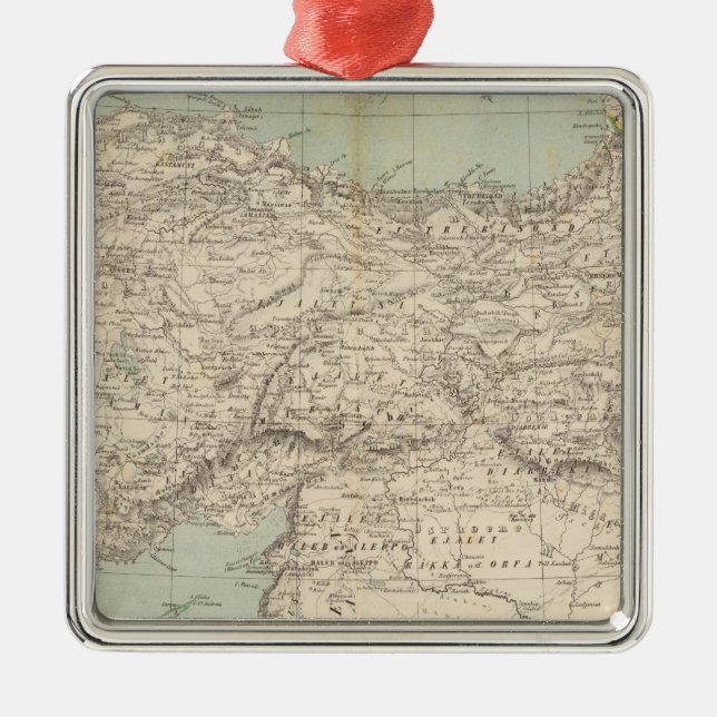 Turkiet kartbokkarta julgransprydnad metall (Framsidan)