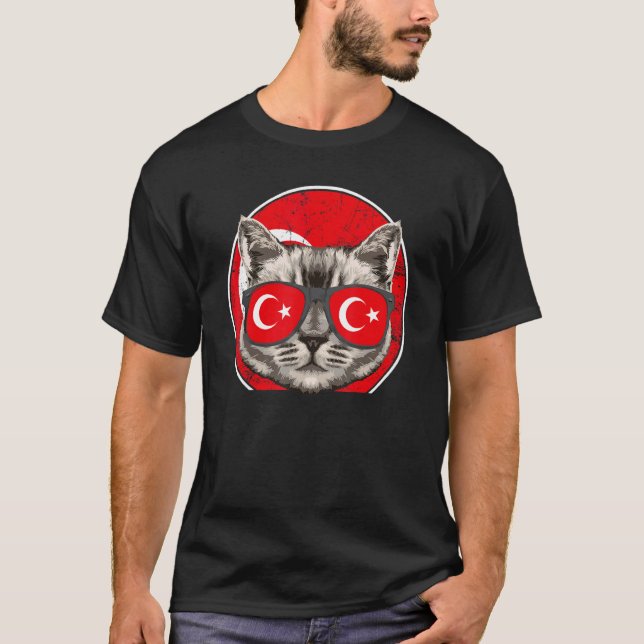 Turkiet Katt Turkiet Turkisk T Shirt (Framsida)