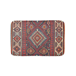 Turkiet Kilim Aztec Red Blue Tan  Badrumsmatta