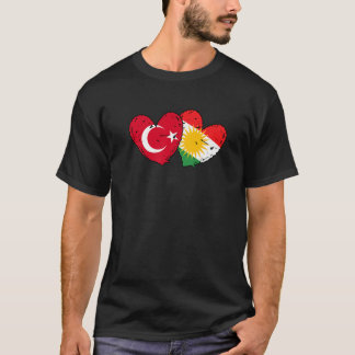 Turkiet Kurdistan Heart-Flagga Turkiet Kurdiska Pr T Shirt