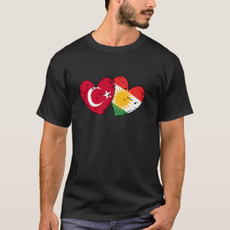 Turkiet Kurdistan Heart-Flagga Turkiet Kurdiska Pr T Shirt