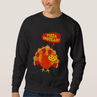 Turkiet Lets har Pizza i stället för Thanksgiving  Lång Ärmad Tröja