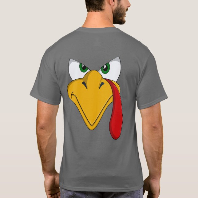Turkiet med Attityd Happy thanksgiving Helgdag T Shirt (Baksida)