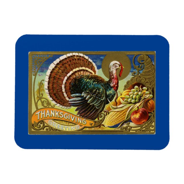 Turkiet med Cornucopia Flexible Magnet (Horisontell)