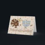 Turkiet, Menorah, Humous Thanksgiving ukkah Hälsni Helgkort<br><div class="desc">Fira den här gången i en livstid när Thanksgiving och Hanukkah förenas för en fantastisk helgdag. Utformningen har humoristisk kalkon och blå menorah på bakgrunden av höst löv och Thanksgiving ukah-texten med stjärnan av David-accents. (skapat med originalteckningar... -... ... -... ... ... ... ... ... ... ... ... ... ......</div>