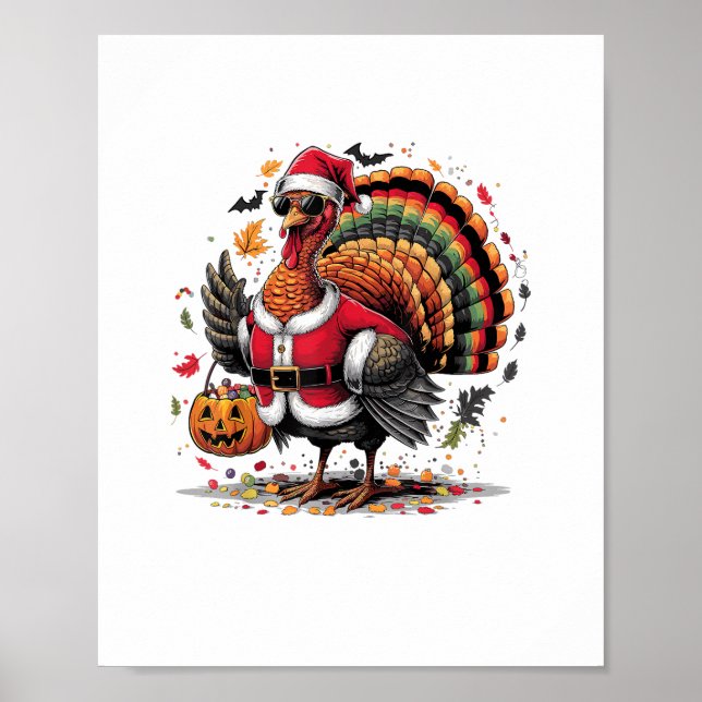 Turkiet Moo Cow Costume Funny Thanksgiving Hallowe Poster (Framsidan)
