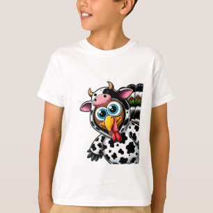 Turkiet Moo Cow Costume Funny Thanksgiving Hallowe T Shirt
