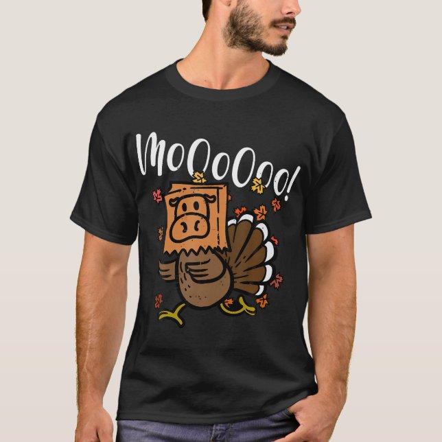 Turkiet Moo I är en Thanksgiving för kokkonster. T Shirt (Framsida)