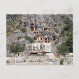 Turkiet, Myra Sten Grav, Ancient Ruins Vykort