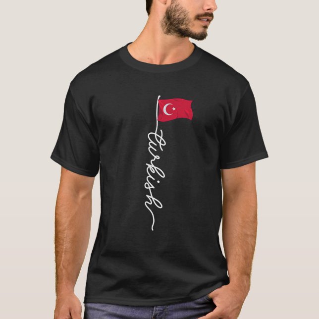 Turkiet Namnteckning turkiska T Shirt (Framsida)