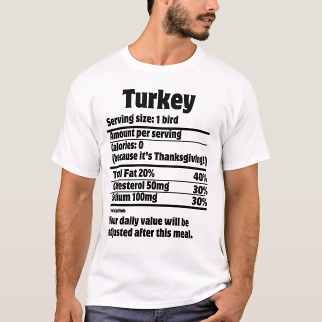 Turkiet Näringsfaktor T Shirt (Framsida)