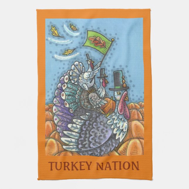 TURKIET NATION THANKSGIVING, HELGDAG KITCHEN TOWEL KÖKSHANDDUK (Vertikal)