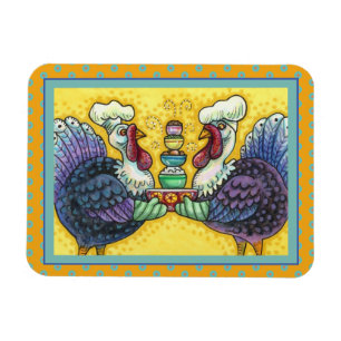 TURKIET OCH ALLA FASTA, FUNNY THANKSGIVING BIRDS MAGNET