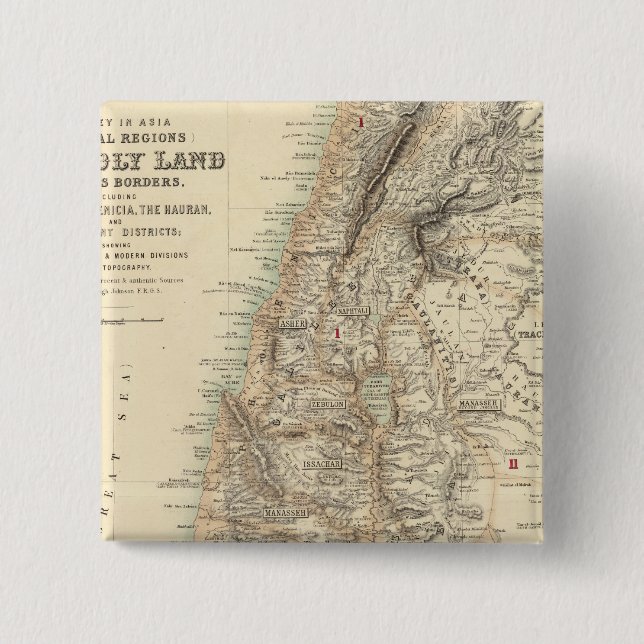 Turkiet och de bibliska regionerna i Asien Knapp (Framsida)