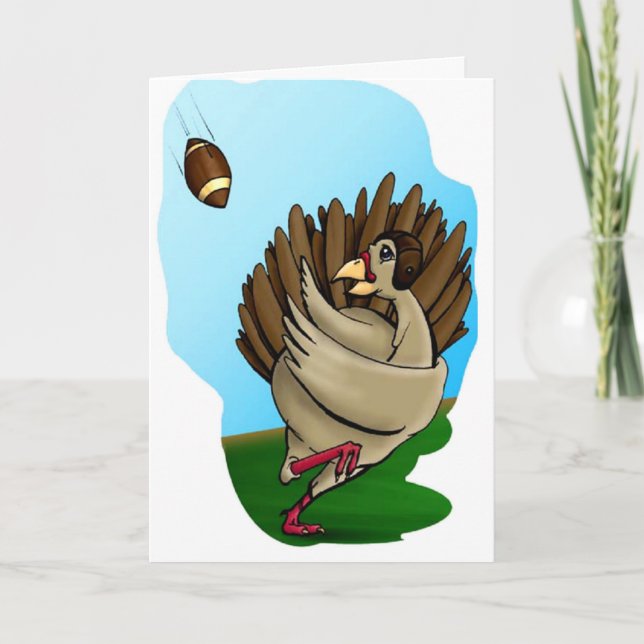 Turkiet och fotbollthanksgivingkort helgkort (Framsida)
