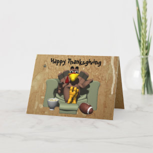 Turkiet och fotbollthanksgivingkort helgkort