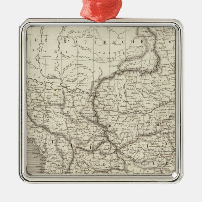 Turkiet och Grekland karta Julgransprydnad Metall (Framsidan)