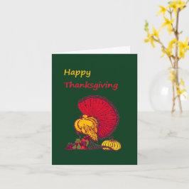 Turkiet och grönten happy thanksgiving kort