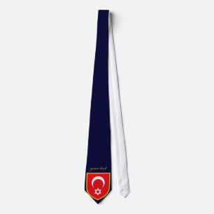 Turkiet och Israel Flagga Tie Slips