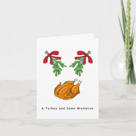 Turkiet och mistel, God jul Kort