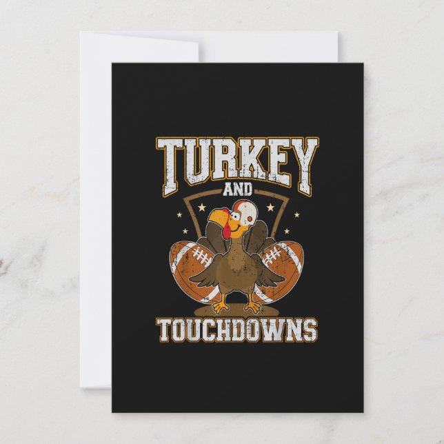 Turkiet och pedofiler för thanksgiving fotboll inbjudningar (Framsida)