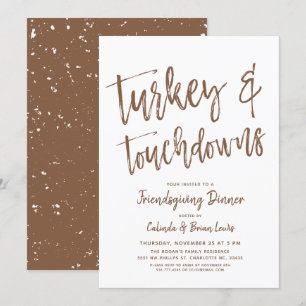 Turkiet och pedofiler   Friendsgiving Party Brown Inbjudningar