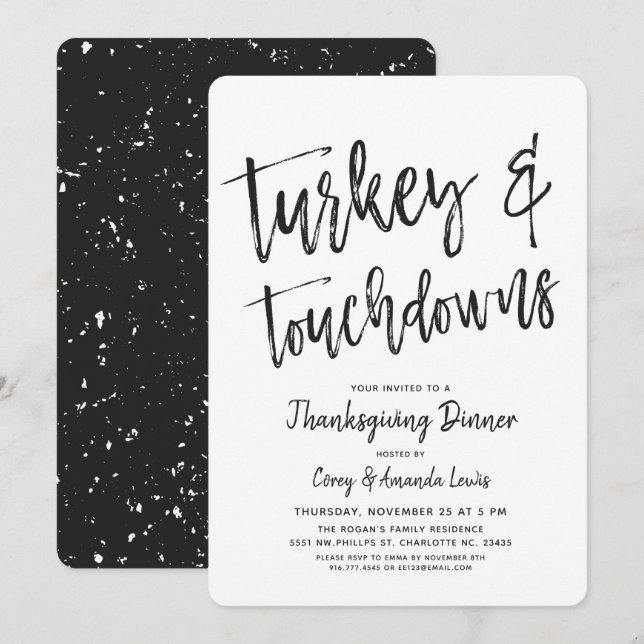 Turkiet och pedofiler | Thanksgiving Party Inbjudningar (Fram/baksida)