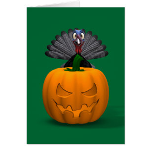 Turkiet och Pumpkin Hälsningskort
