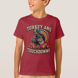Turkiet och Touchdowns Lilla Thanksgiving T-shirt
