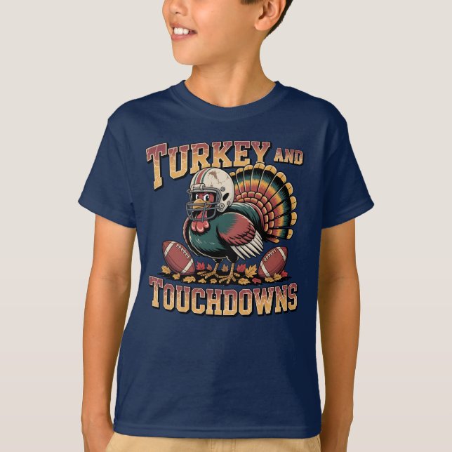 Turkiet och Touchdowns LUNT-shirt för fotbollsbarn T Shirt (Framsida)