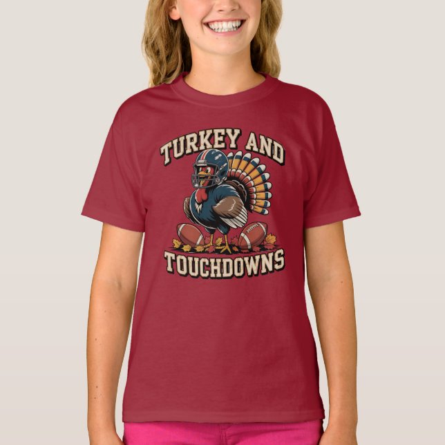 Turkiet och Touchdowns LUNT-shirt T Shirt (Framsida)