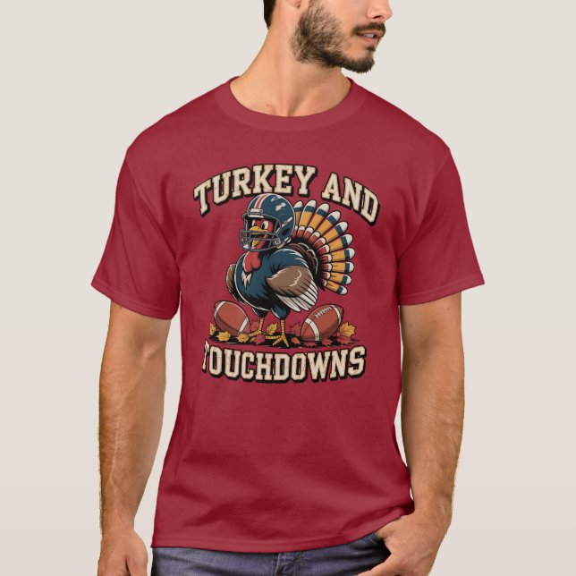 Turkiet och Touchdowns LUNT-shirt T Shirt (Framsida)