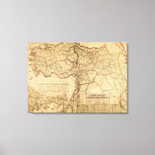 Turkiet Ottoman EmpirePanoramic MapTurkey Canvastryck