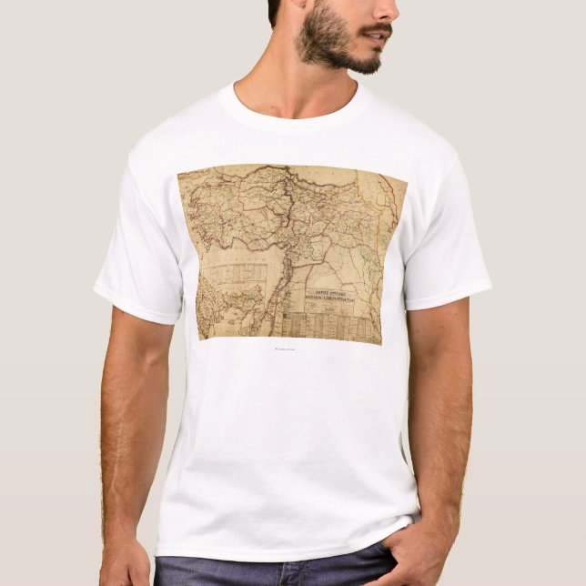 Turkiet Ottoman EmpirePanoramic MapTurkey Tee Shirt (Framsida)
