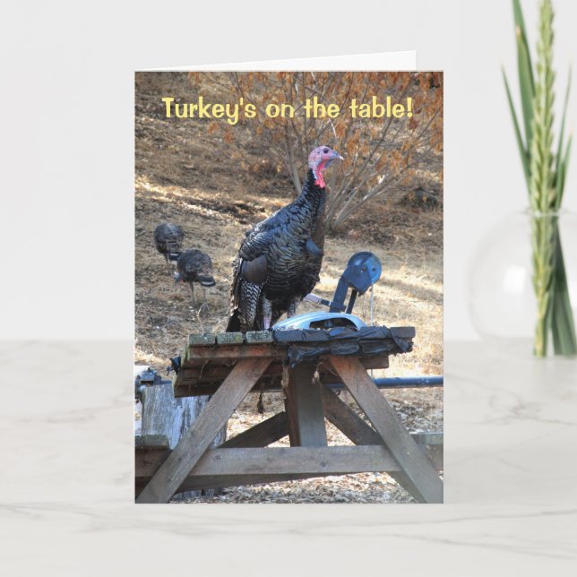 Turkiet på Thanksgivingen Bord Helgkort (Framsida)