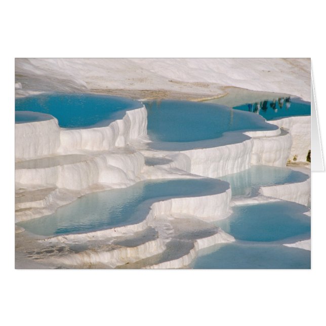 Turkiet, Pamukkale Cotton Castle). Hälsningskort (Framsidan Horizontal)