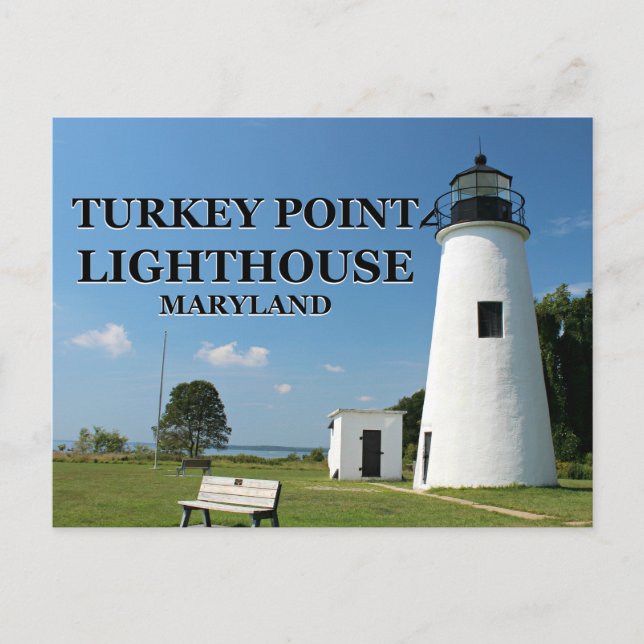 Turkiet Point Light, Maryland-vykort Vykort (Framsida)