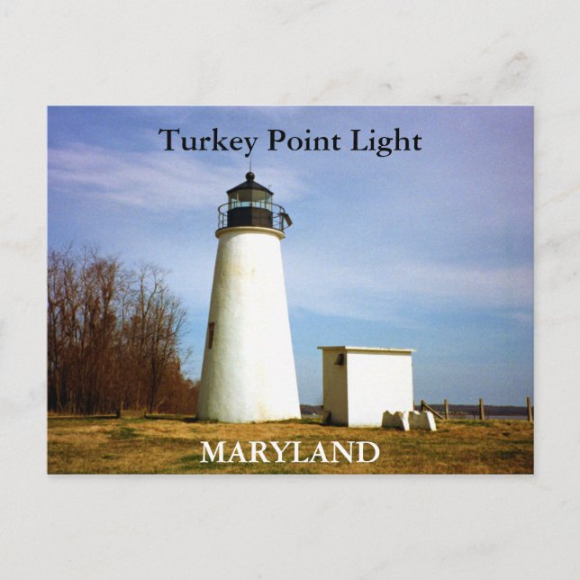 Turkiet Point Light, Maryland-vykort Vykort (Framsida)