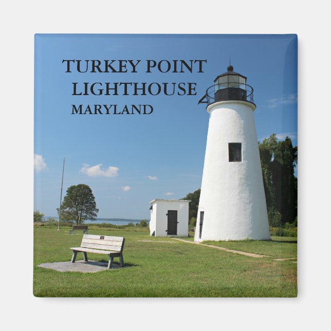 Turkiet Point Lighthouse, Maryland Magnet (Framsidan)