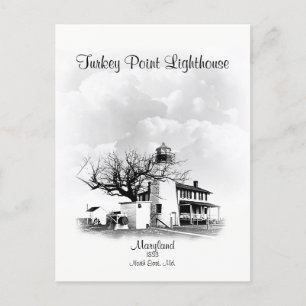 Turkiet Point Lighthouse - Maryland Vykort
