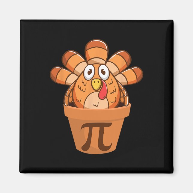 Turkiet Pot Paj Funny Math-Thanksgiving Turkiet Po Magnet (Framsidan)