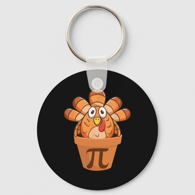 Turkiet Pot Paj Funny Math-Thanksgiving Turkiet Po Nyckelring (Framsida)
