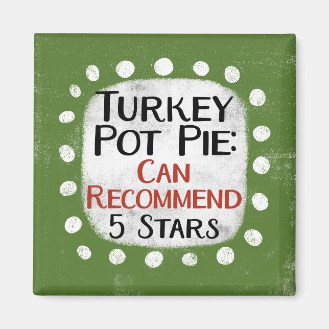 Turkiet Pot Paj Review 5 Stars-kylskåp, magnet (Framsidan)