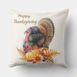 Turkiet Pumpkins Thanksgiving Dekorativ kudde