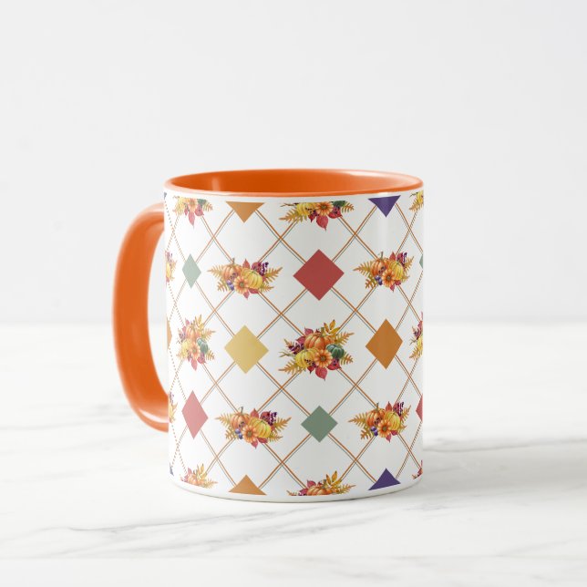 Turkiet Pumpkins Thanksgiving Mugg (Framsida vänster)